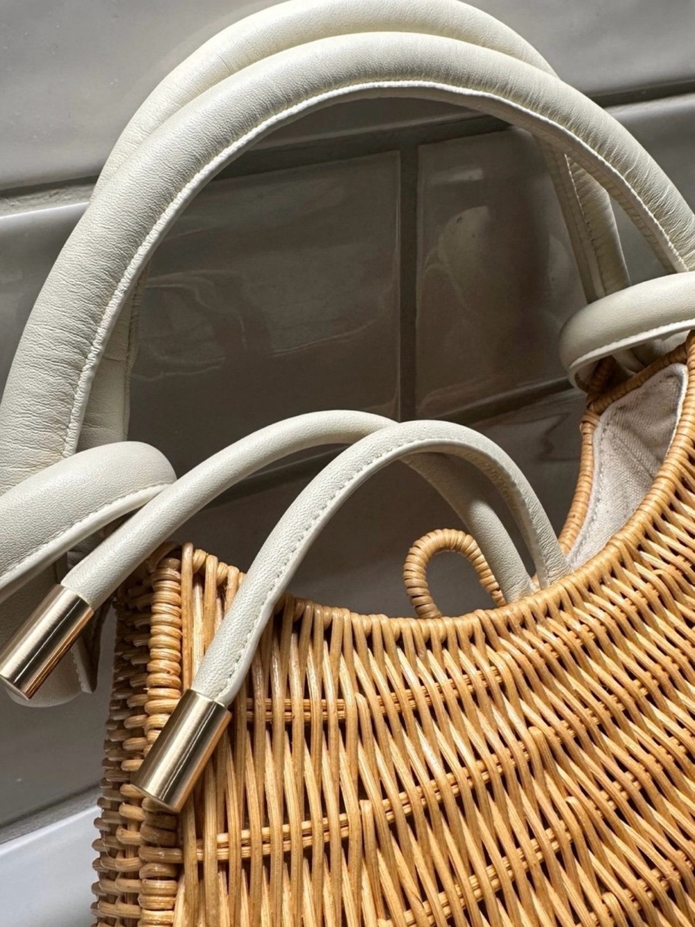 Cult Gaia Rattan Top Handle Shoulder Bag - Picture 11 of 12